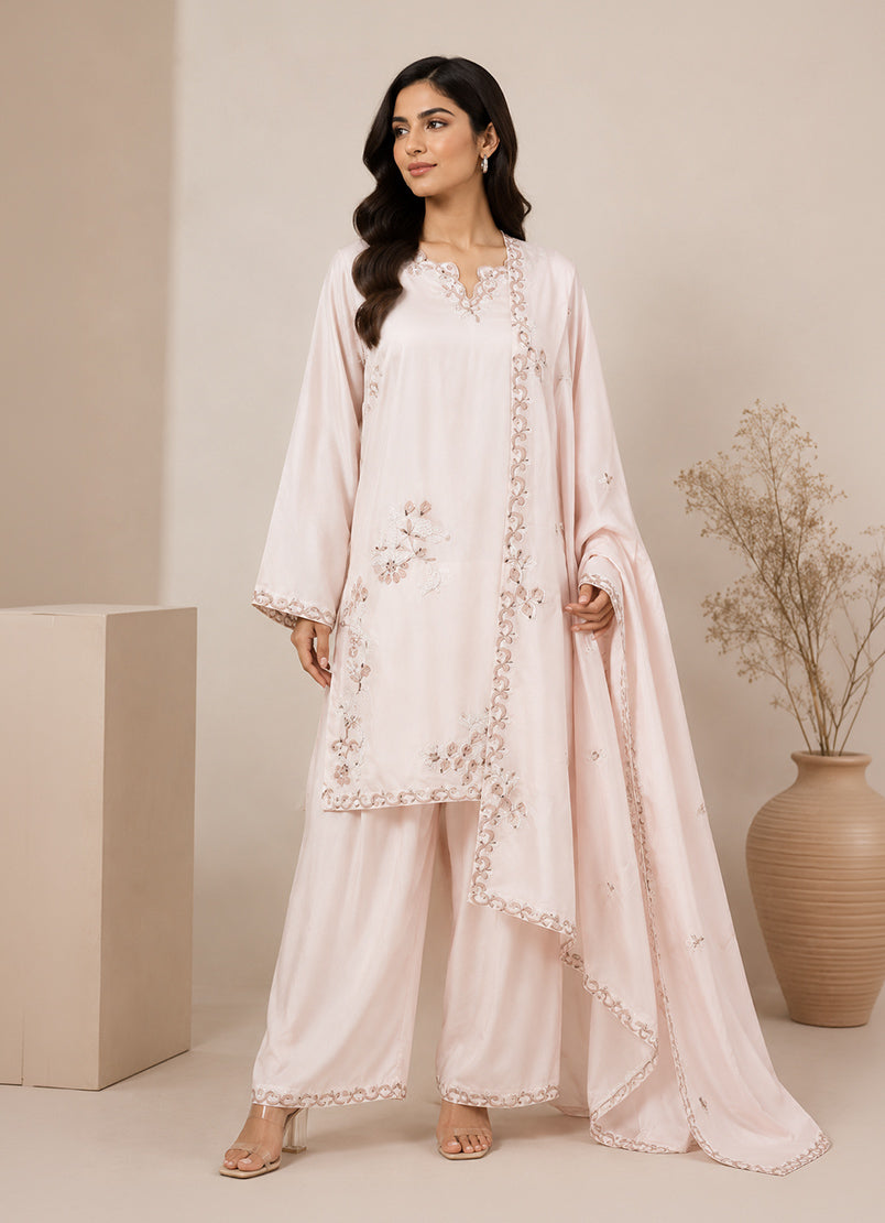 Embroidered 3 PC Suit