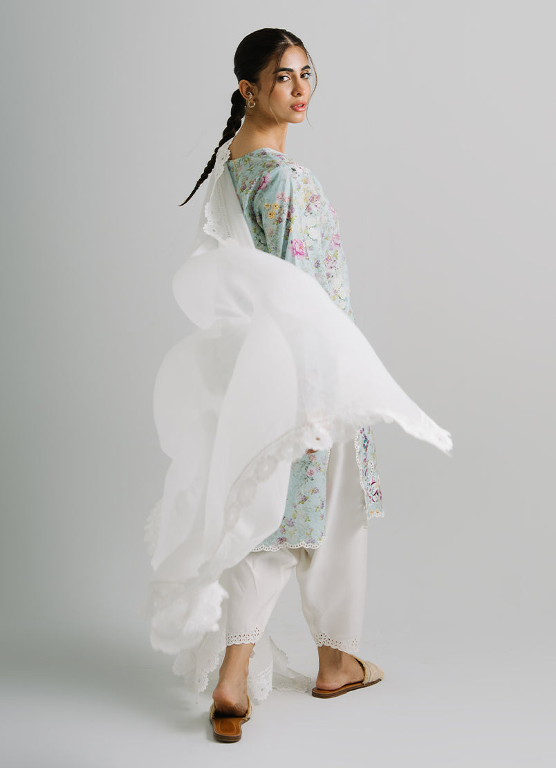 Applique Lace Dupatta