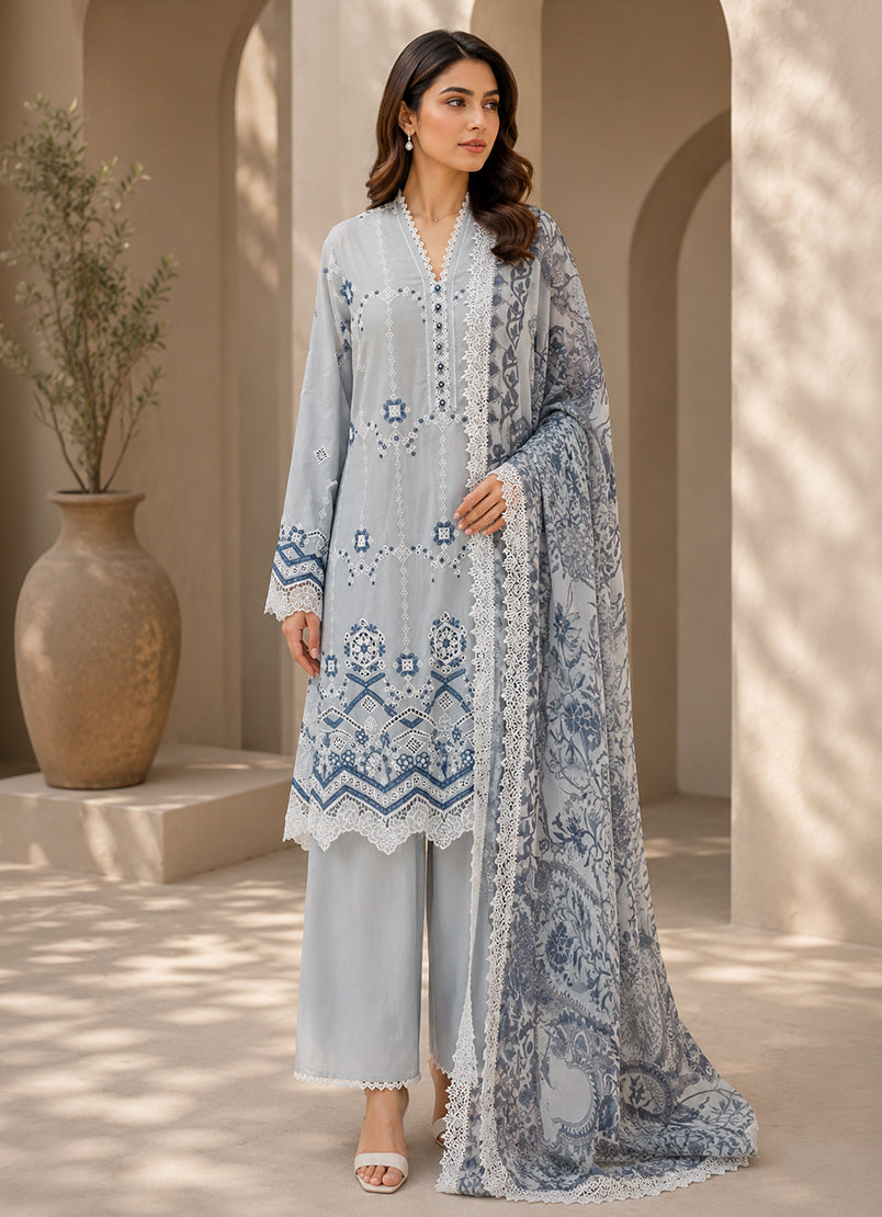 Embroidered 3 PC Suit