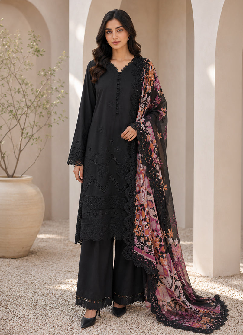 Embroidered 3 PC Suit