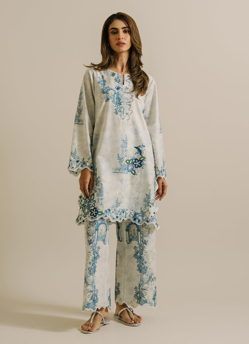 Printed Embroidered CO-ORD Set