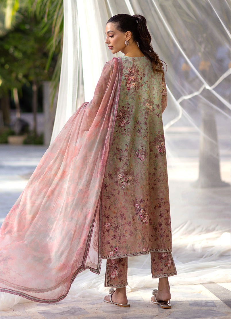 3 PC Embroidered Printed Suit