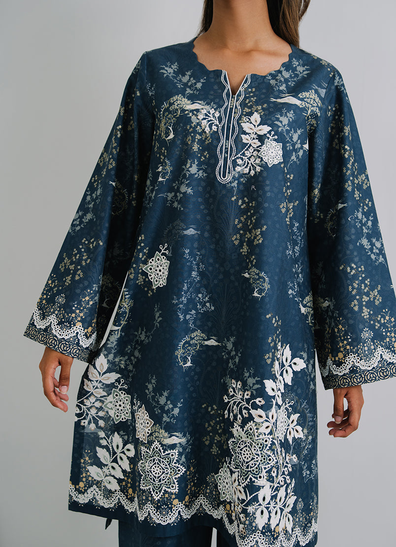 Printed Embroidered CO-ORD Set