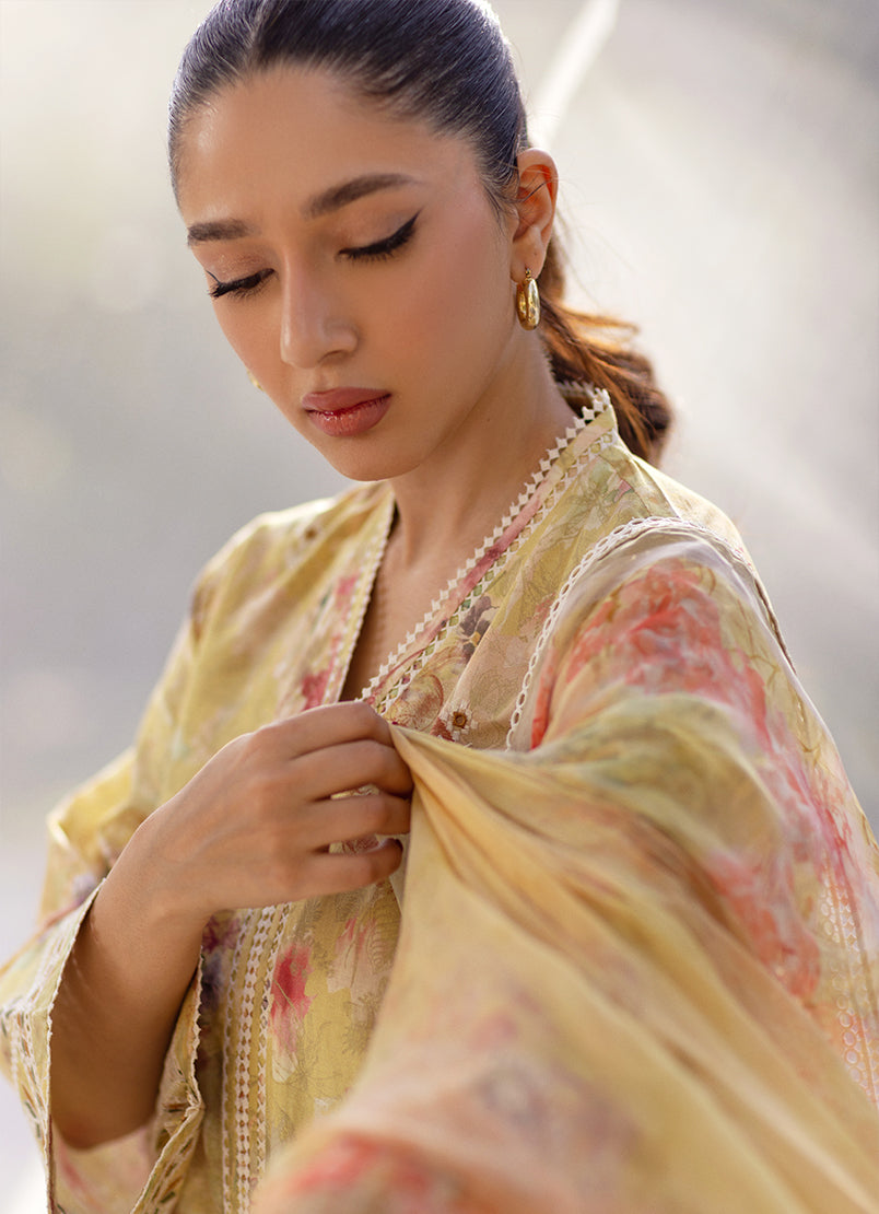 3 PC Embroidered Printed Suit