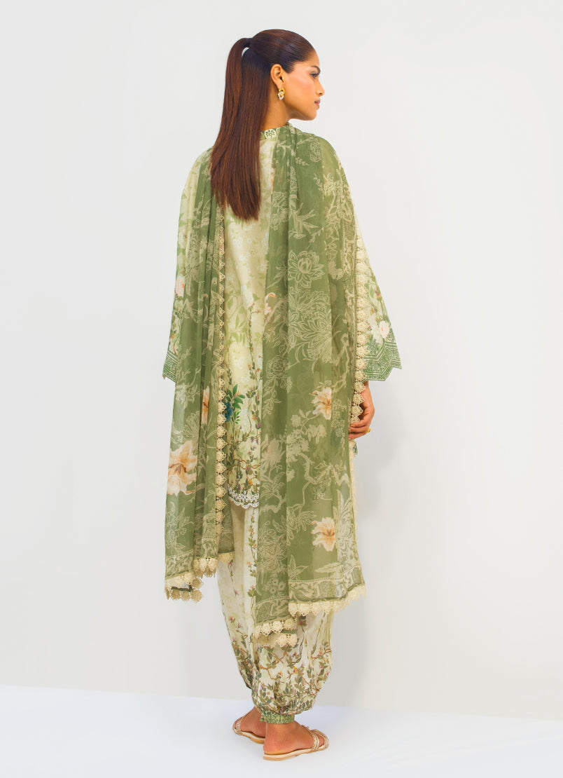 Printed Embroidered 3 PC Suit