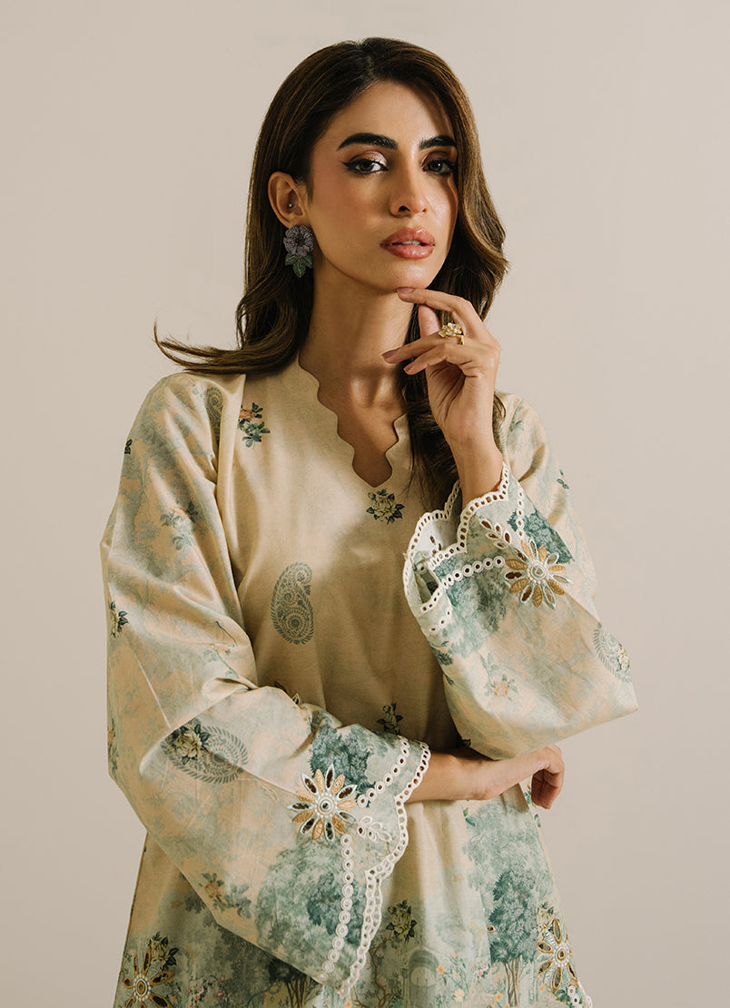 Printed Embroidered CO-ORD Set