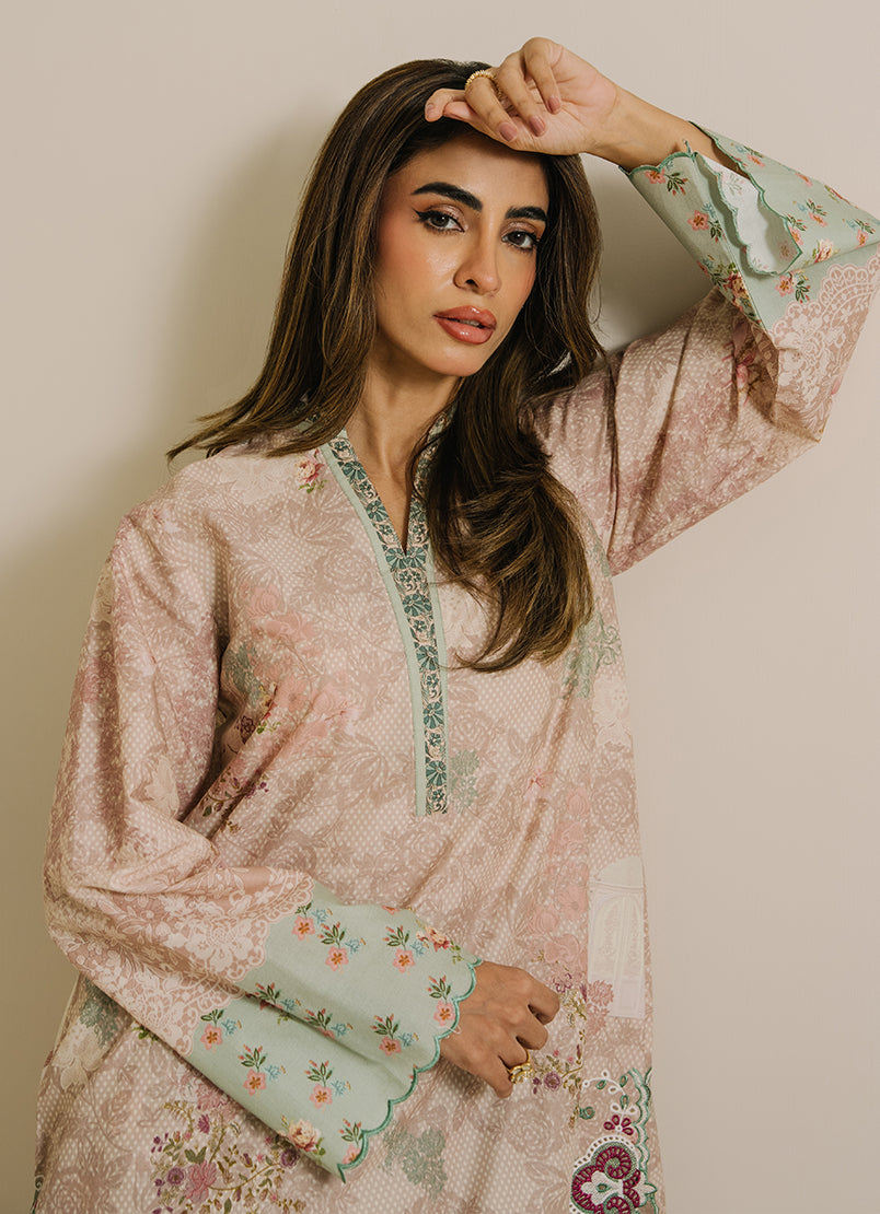 Printed Embroidered CO-ORD Set