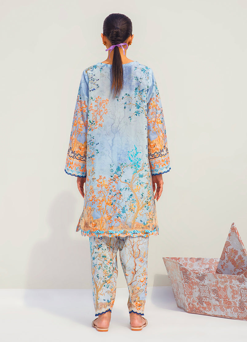 Printed Embroidered CO-ORD Set