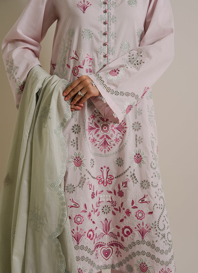 3PC Embroidered Suit