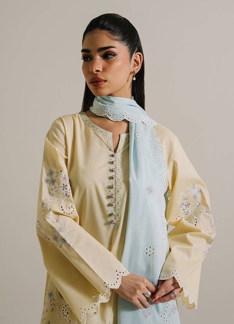 3PC Embroidered Suit