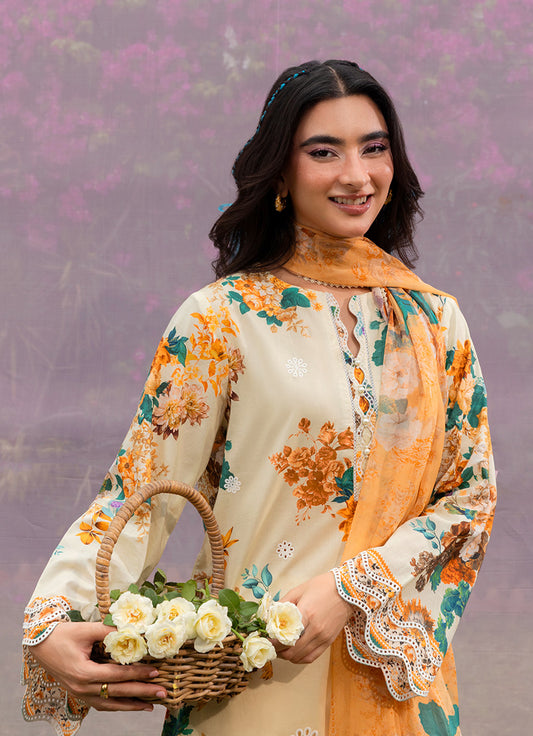 Printed Emb 3 PC Suit