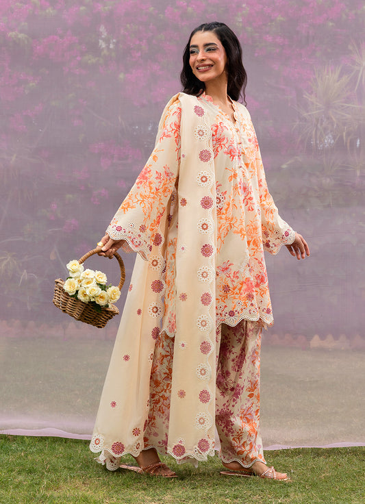Printed Emb 3 PC Suit