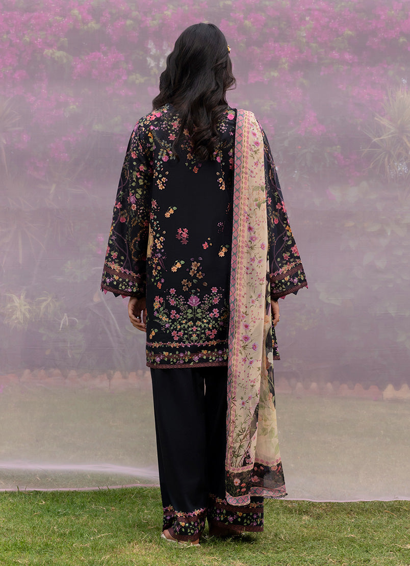 Solid Printed 3 PC Suit