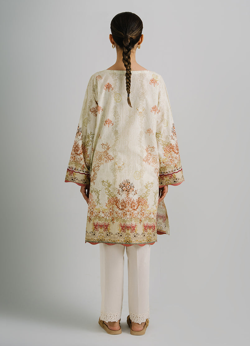 Printed and Embroidered Kurta