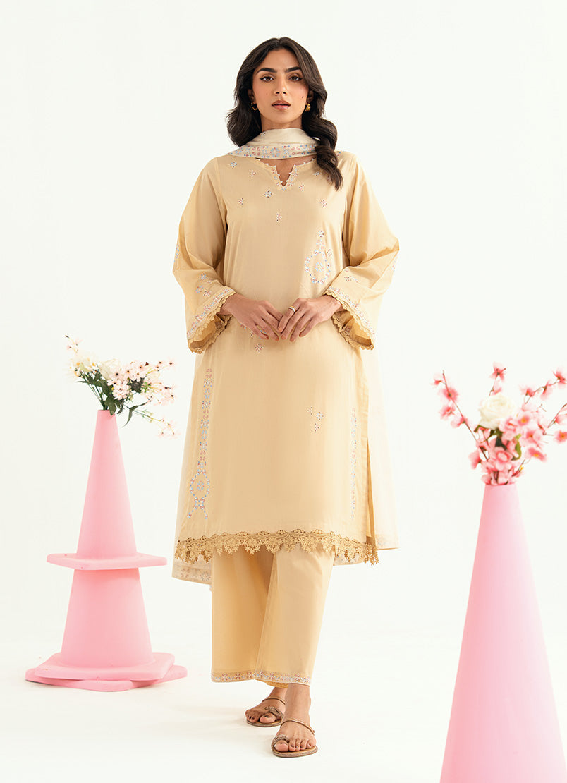 Embroidered 3 PC Suit