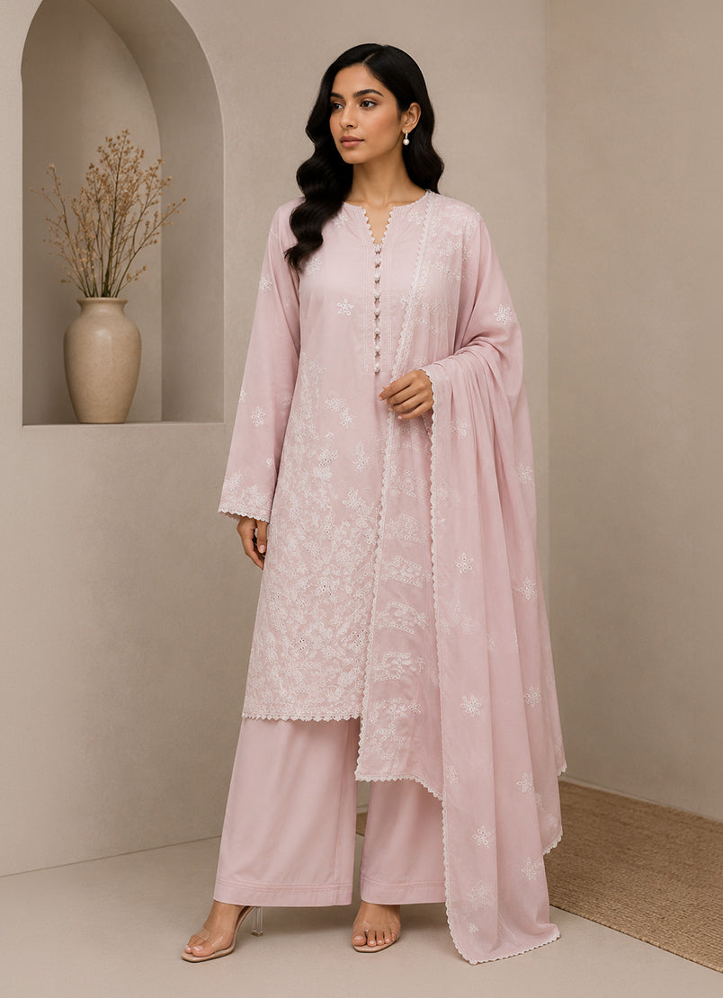 Embroidered 3 PC Suit