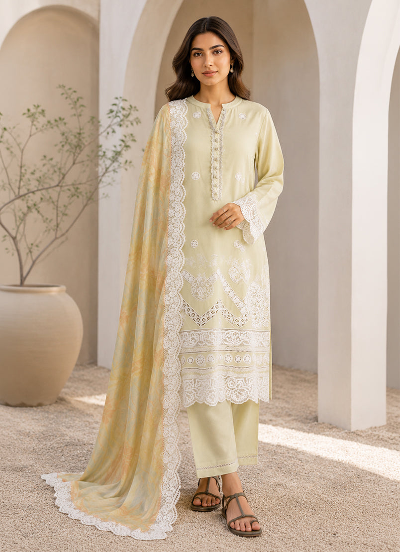 Embroidered 3 PC Suit