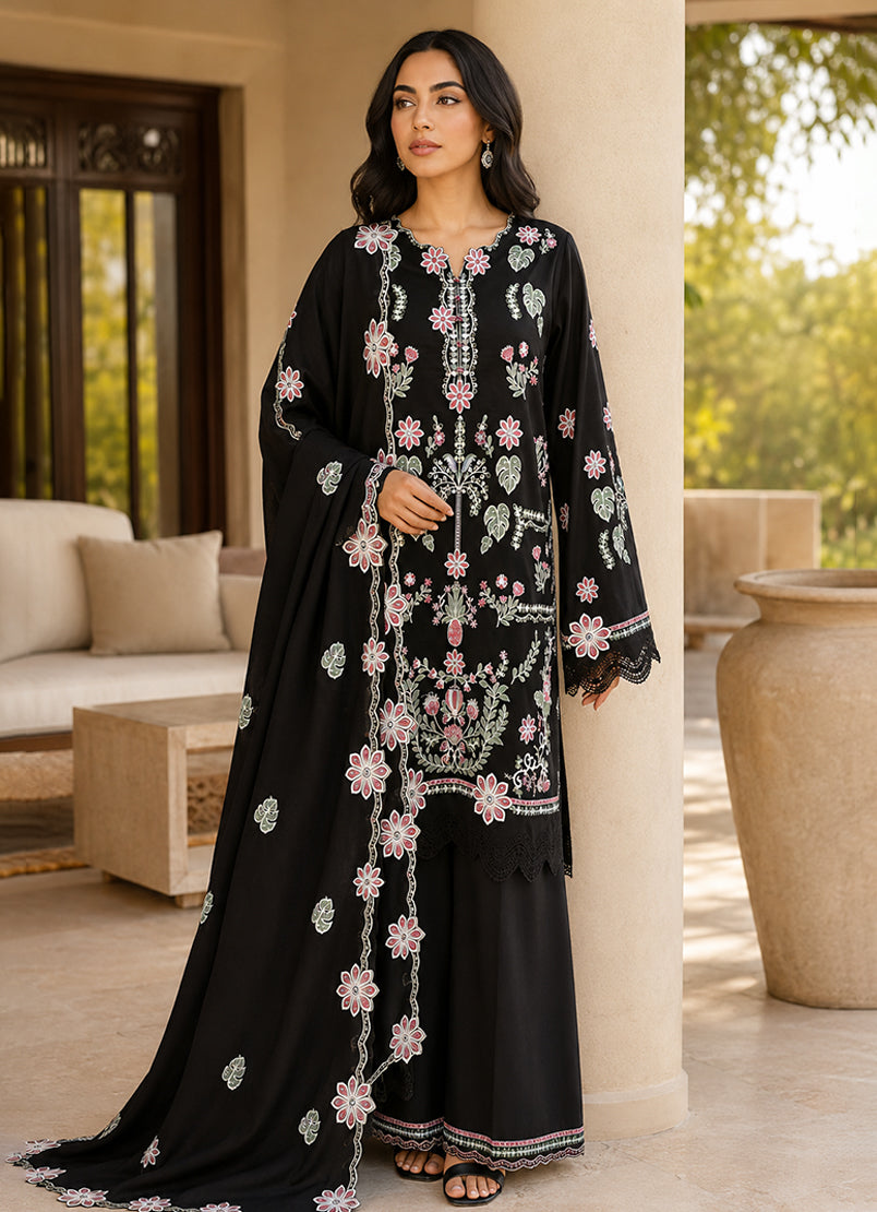 Embroidered 3 PC Suit