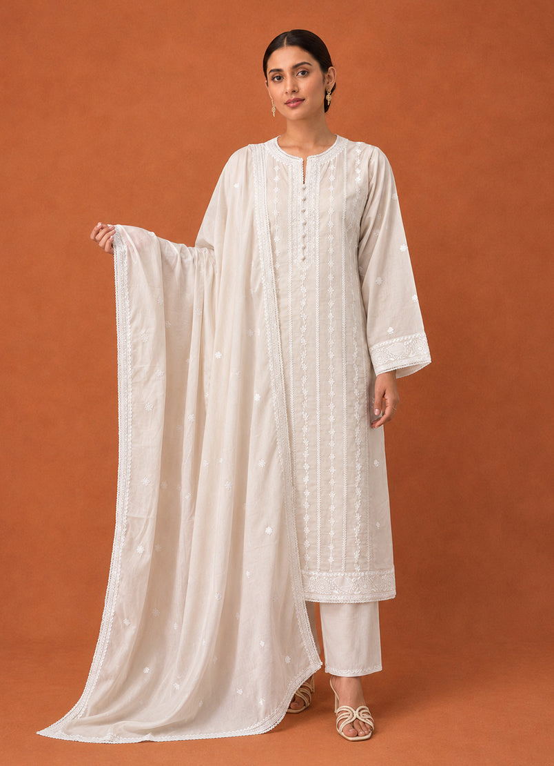 Embroidered 3 PC Suit
