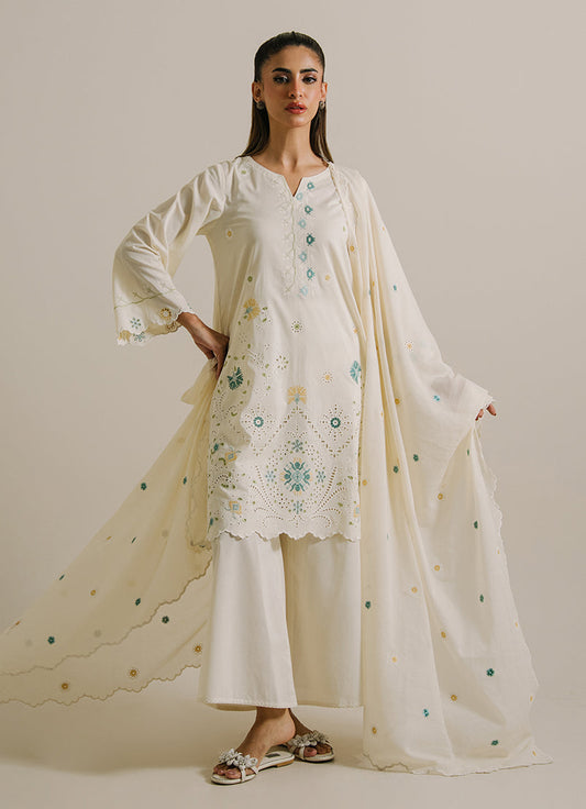 3PC Embroidered Suit