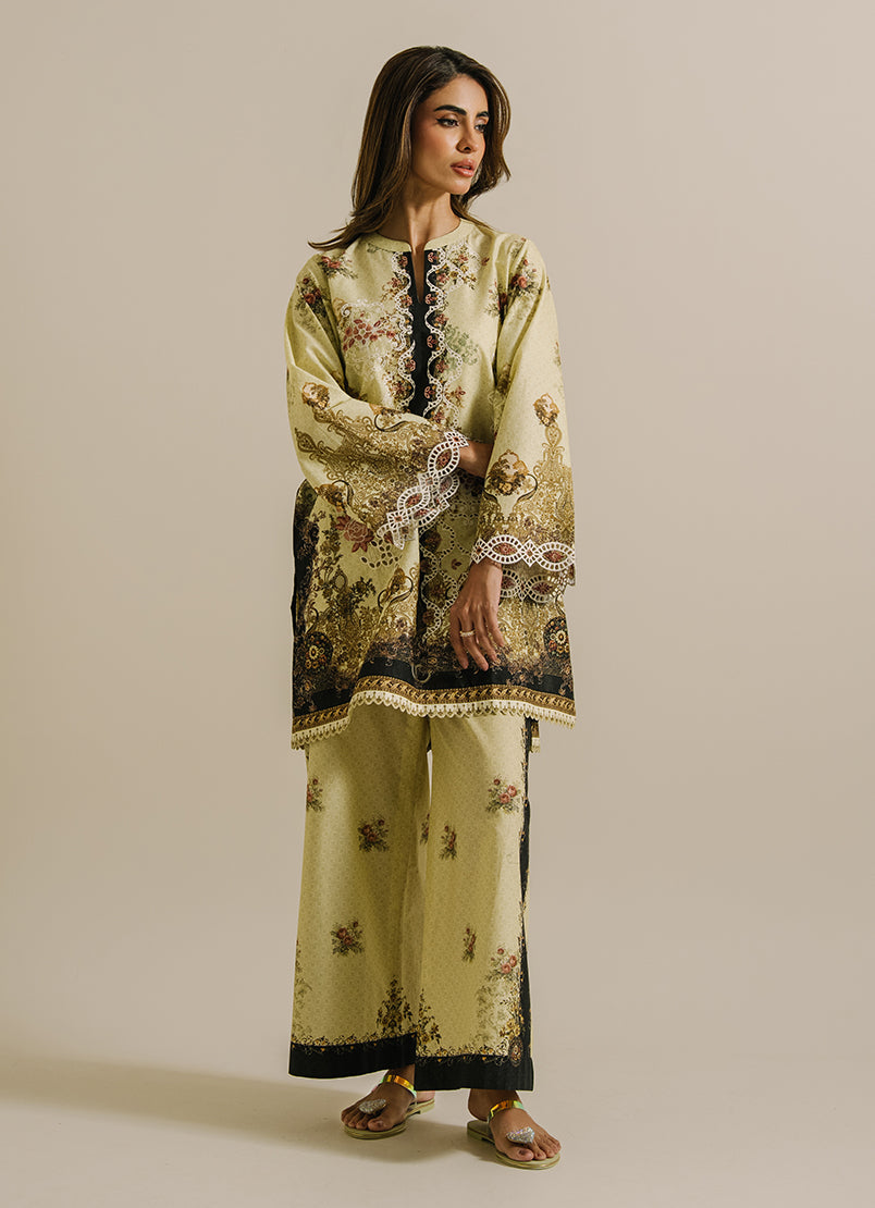 Printed Embroidered CO-ORD Set