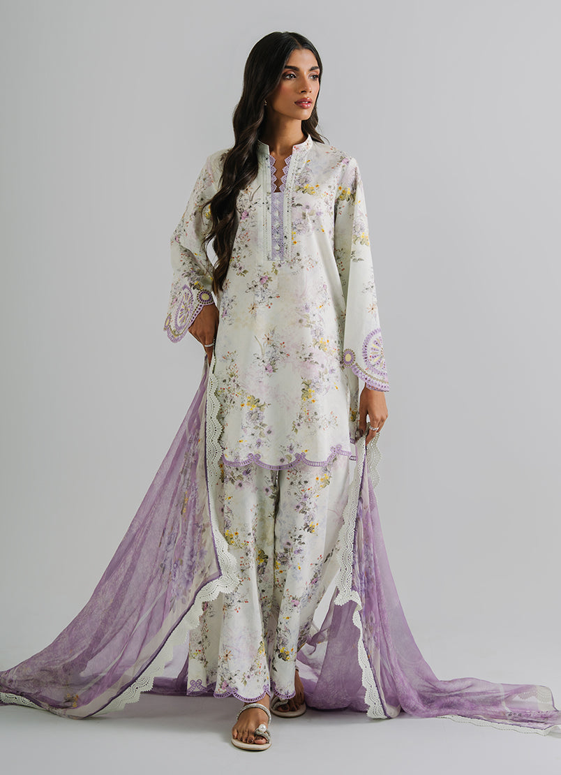 3 PC Embroidered Printed Suit