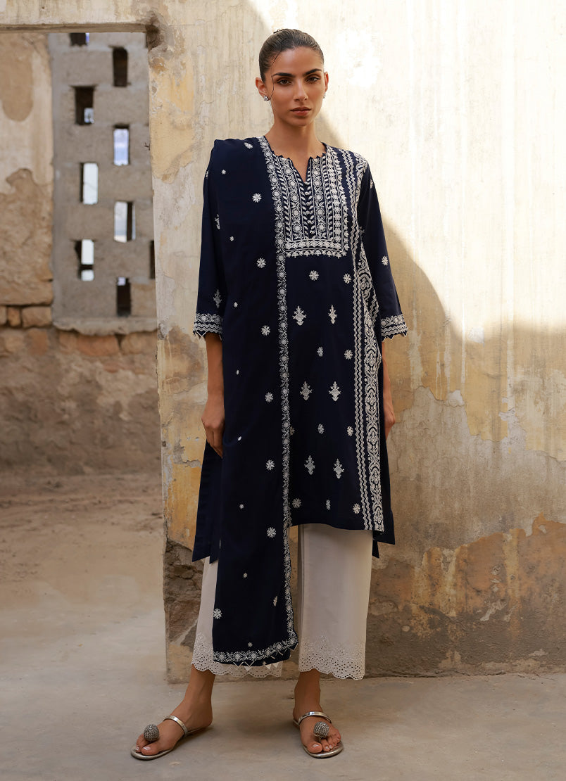 Embroidered Shirt & Dupatta