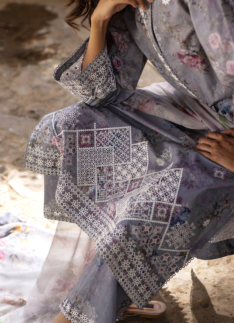 3 PC Embroidered Printed Suit