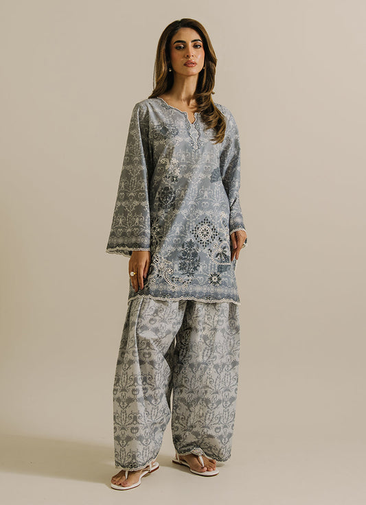 Printed Embroidered CO-ORD Set