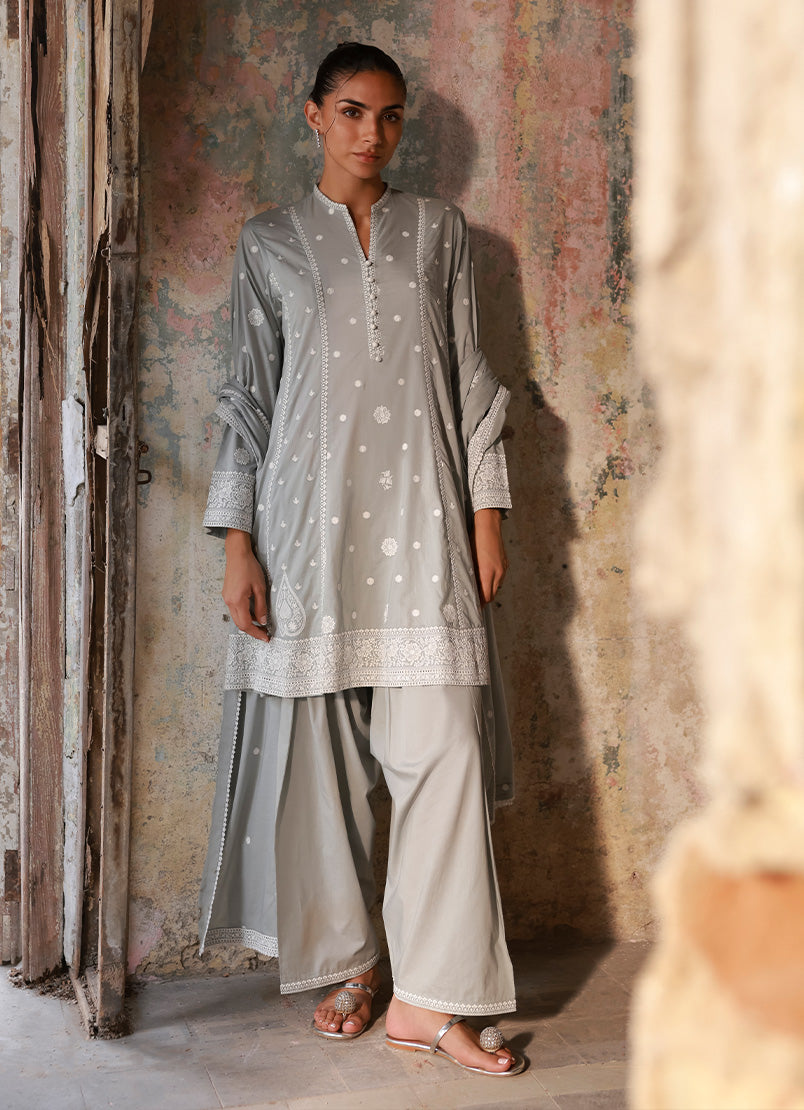 Embroidered 3 PC Suit