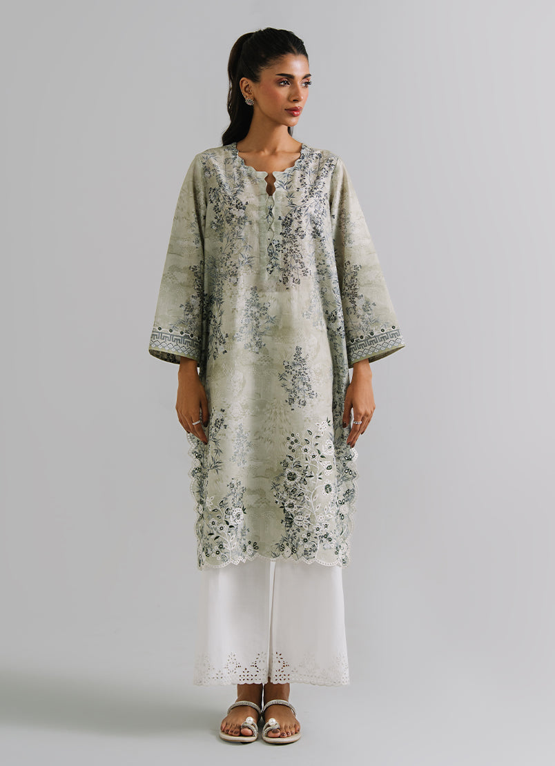 Printed Embroidered Kurta