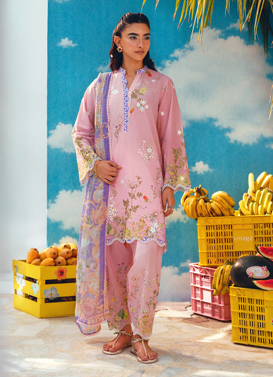 Printed Embroidered 3 PC