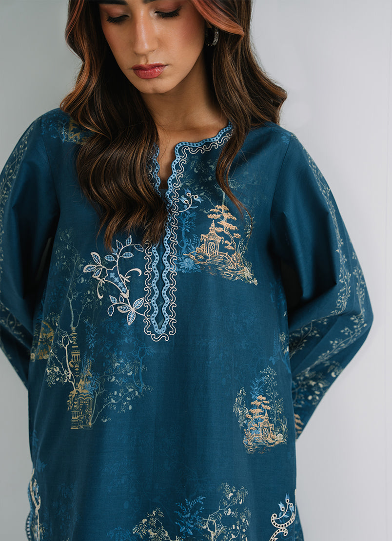 Printed Embroidered CO-ORD Set