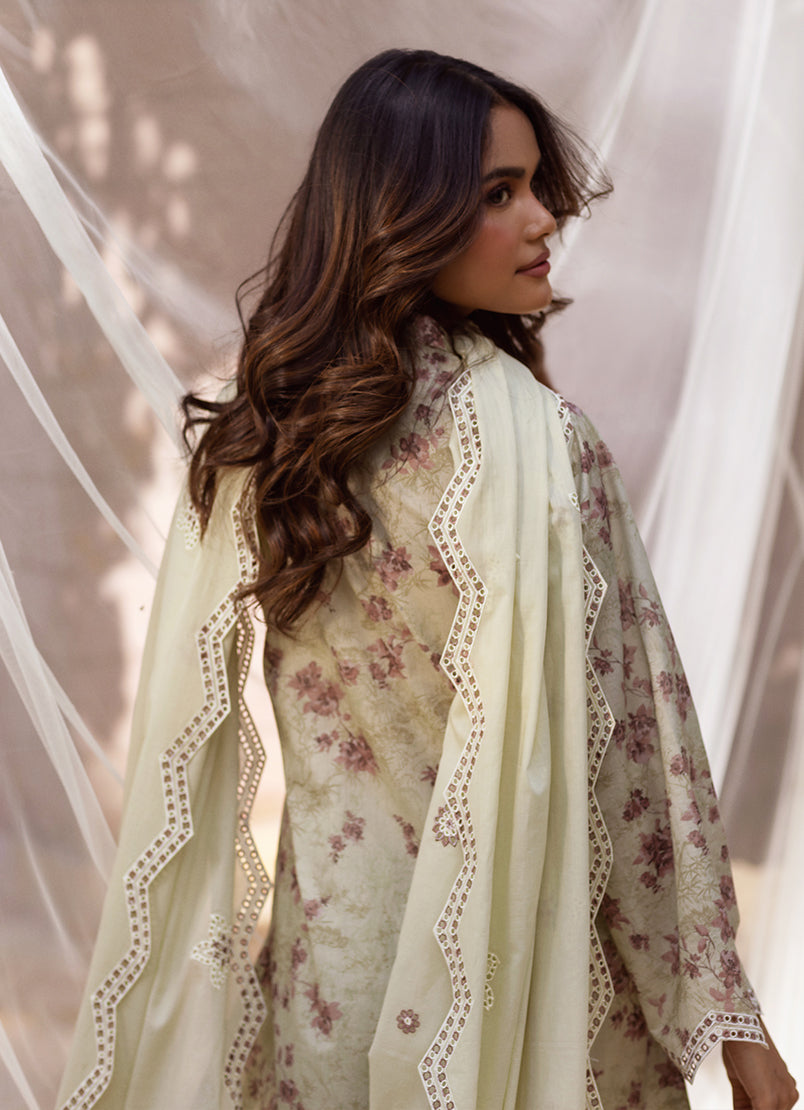 3 PC Embroidered Printed Suit