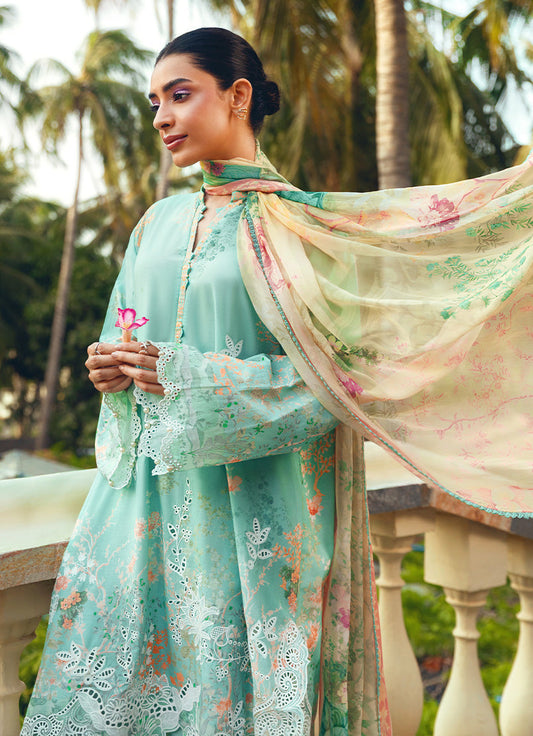 Printed Embroidered 3 PC