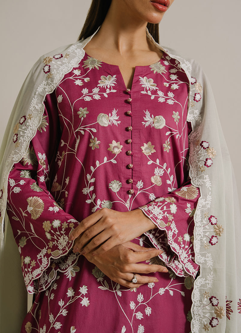 3PC Embroidered Suit