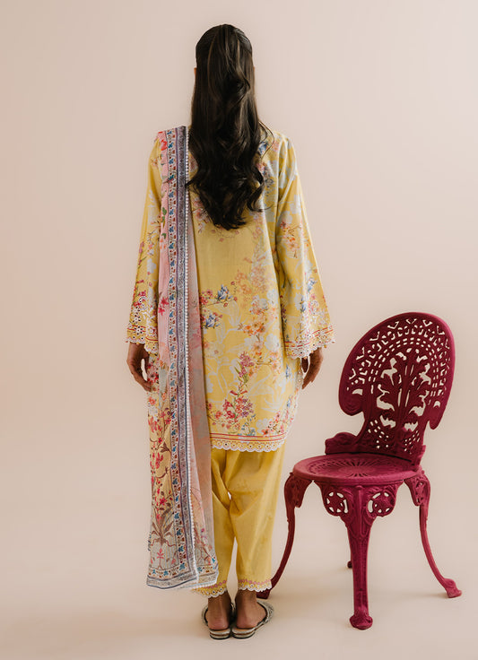 Printed Embroidered 3 PC Suit