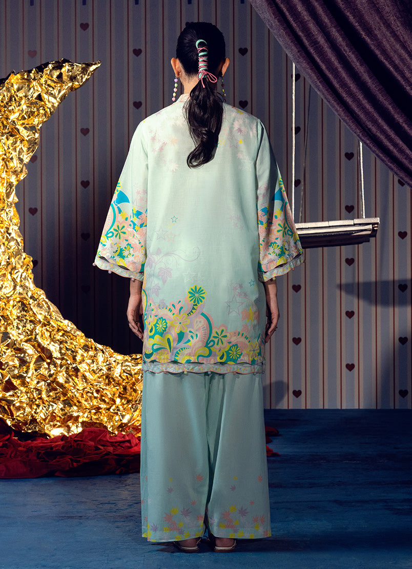 Printed Solid CO-ORD Set