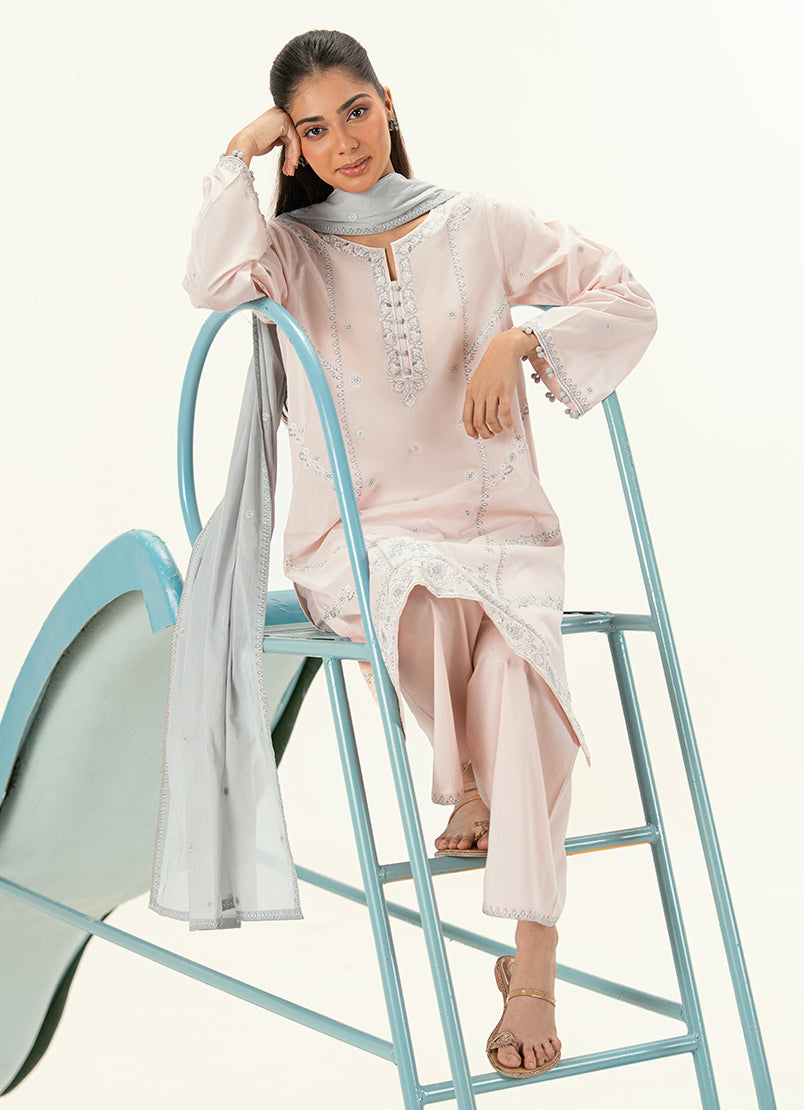 Embroidered 3 PC Suit