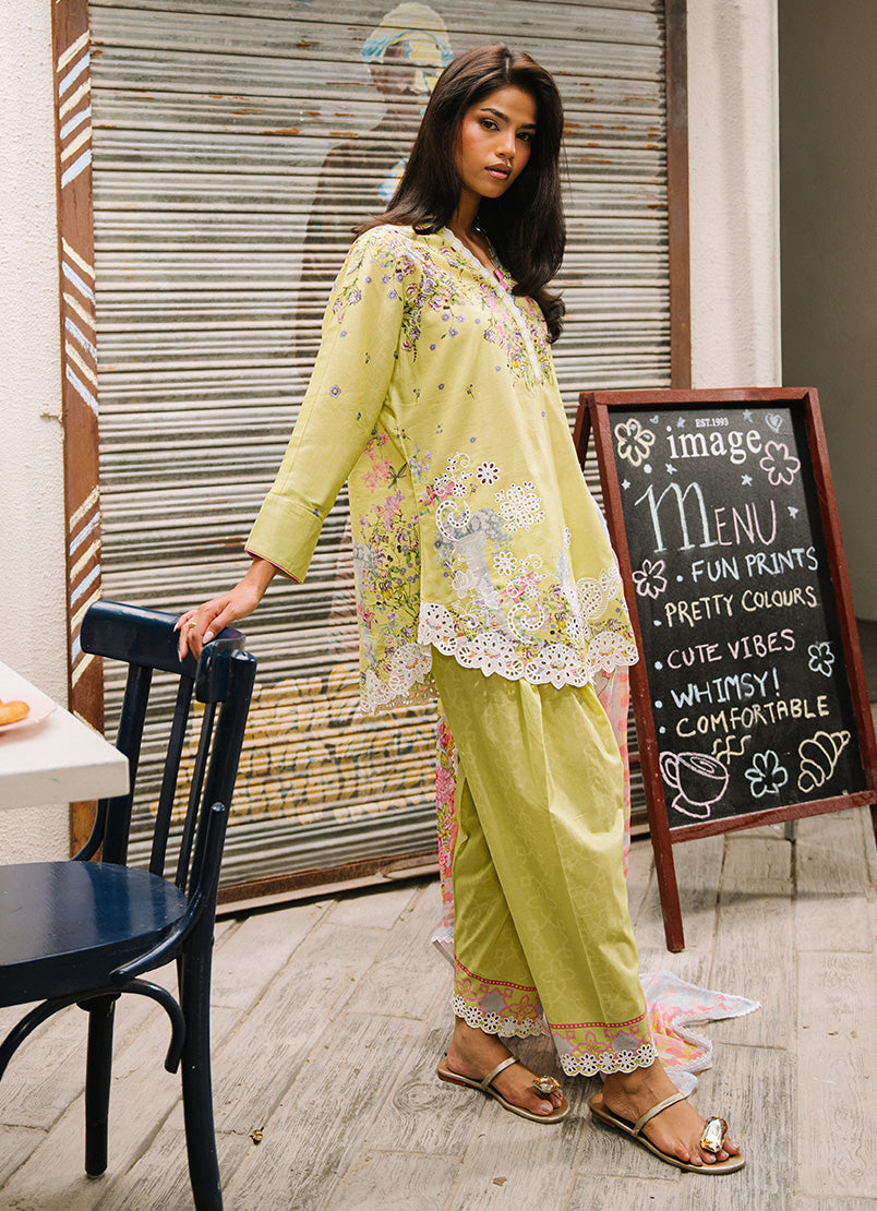 Embroidered Printed Suit 3 PC