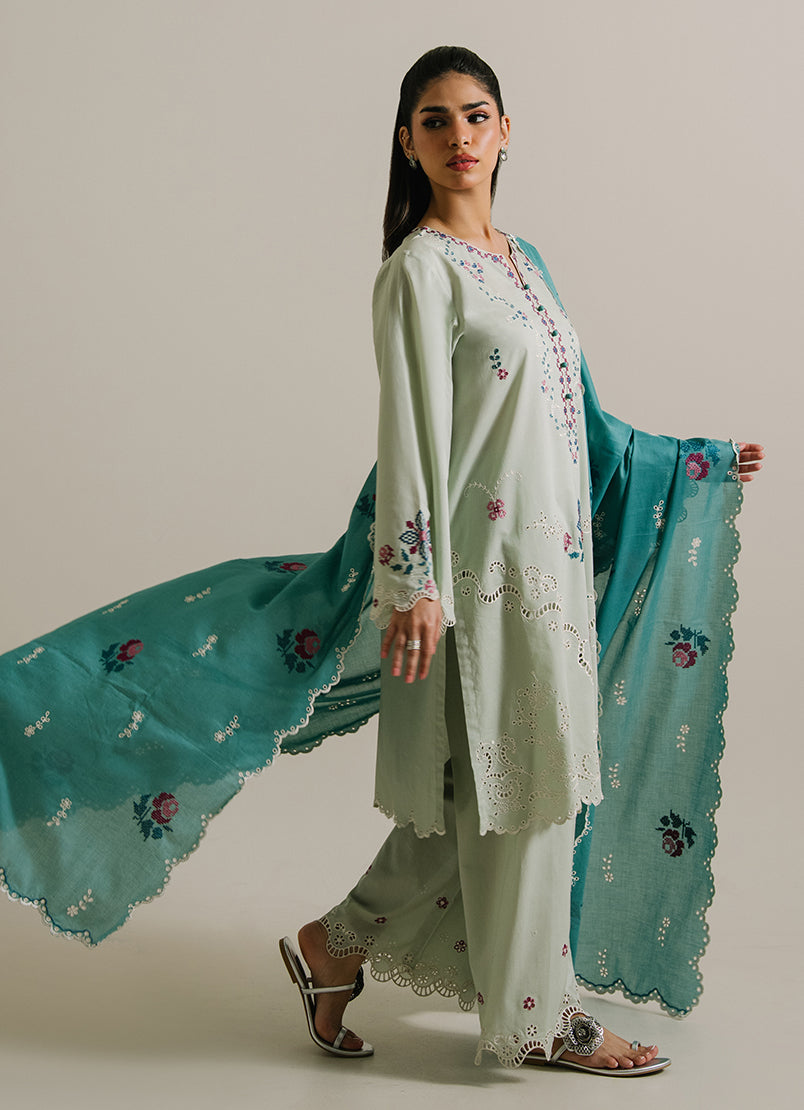 3PC Embroidered Suit