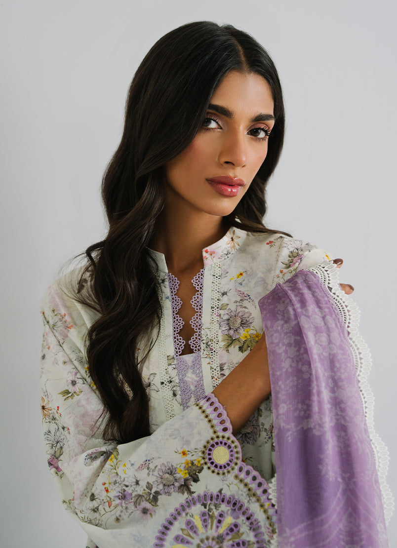 3 PC Embroidered Printed Suit