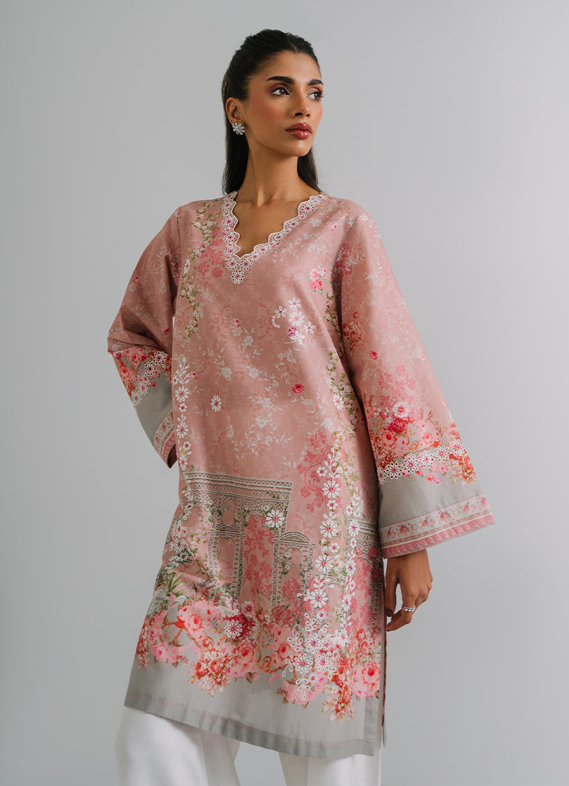 Printed Embroidered  Kurta