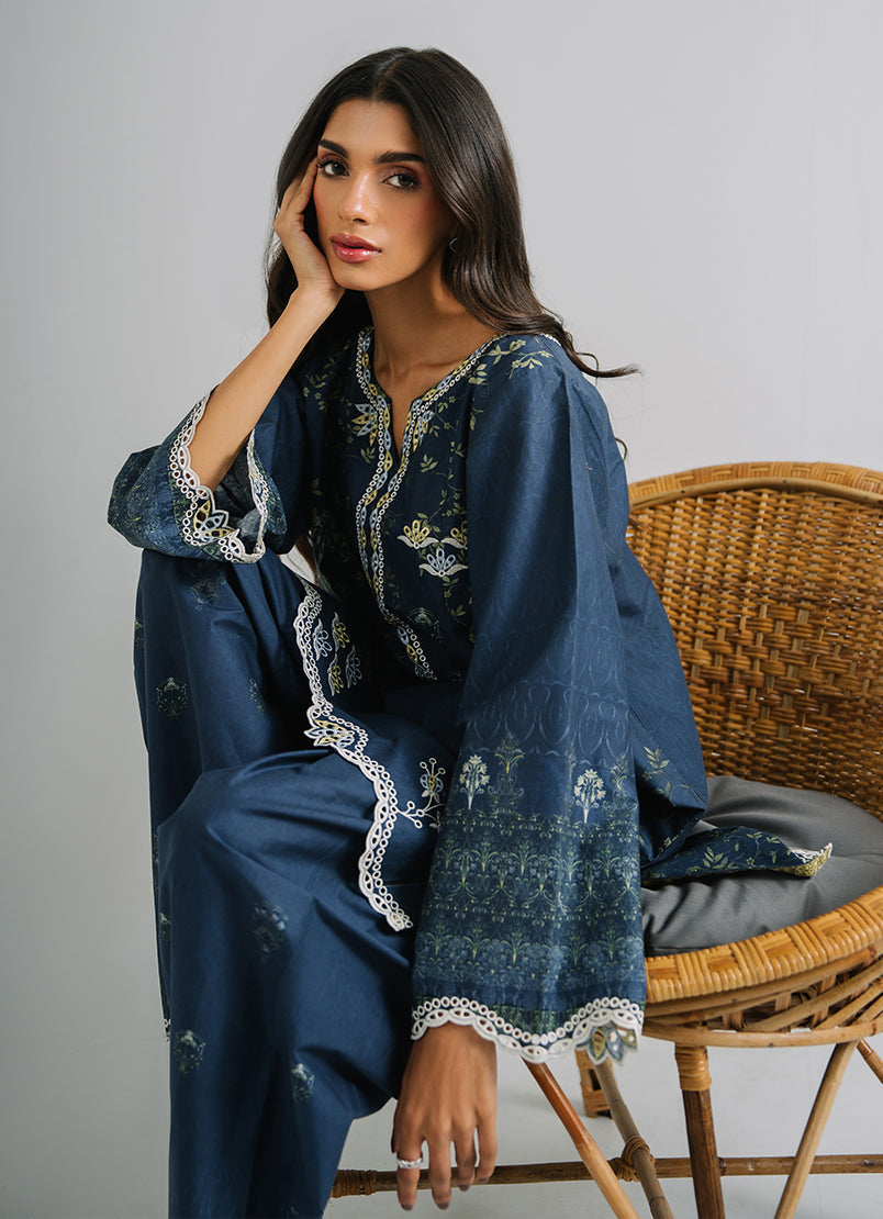 Printed Embroidered CO-ORD Set