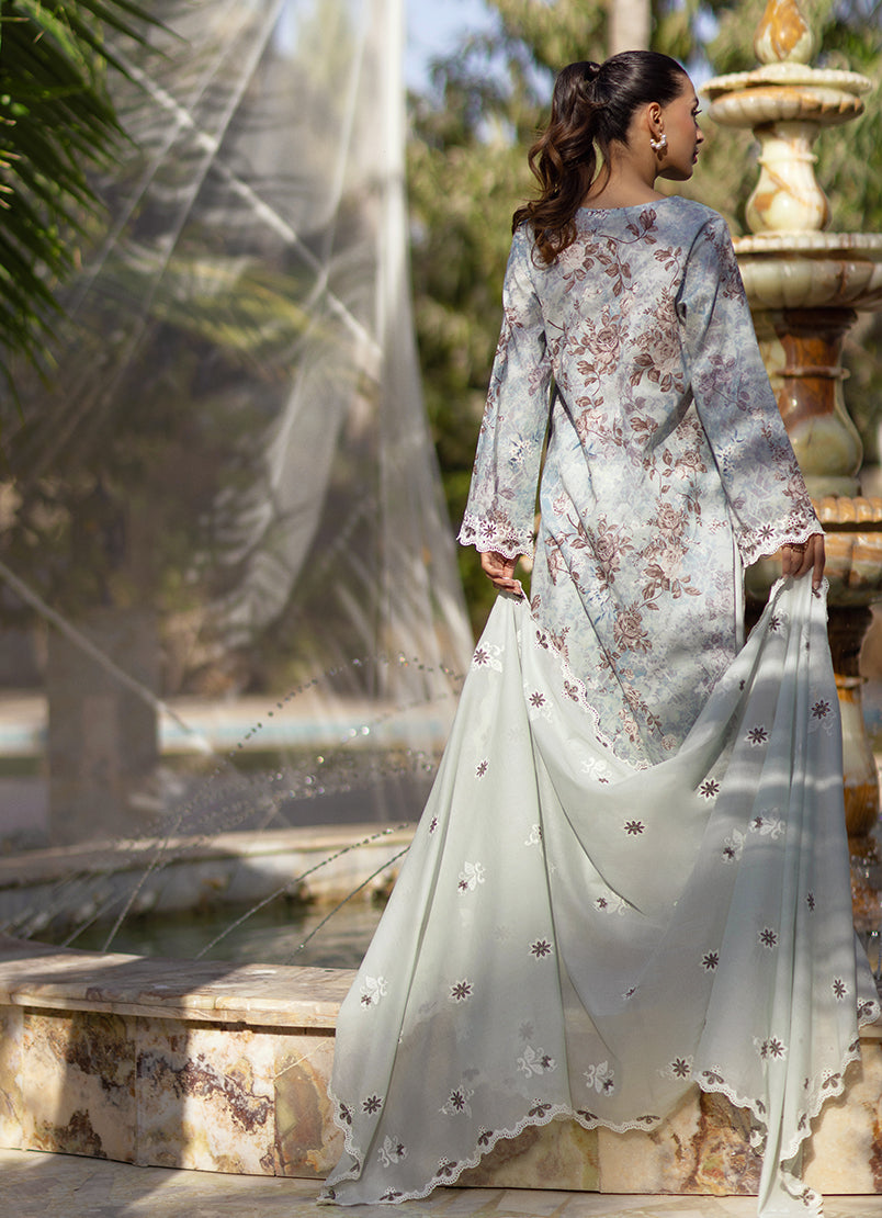 3 PC Embroidered Printed Suit