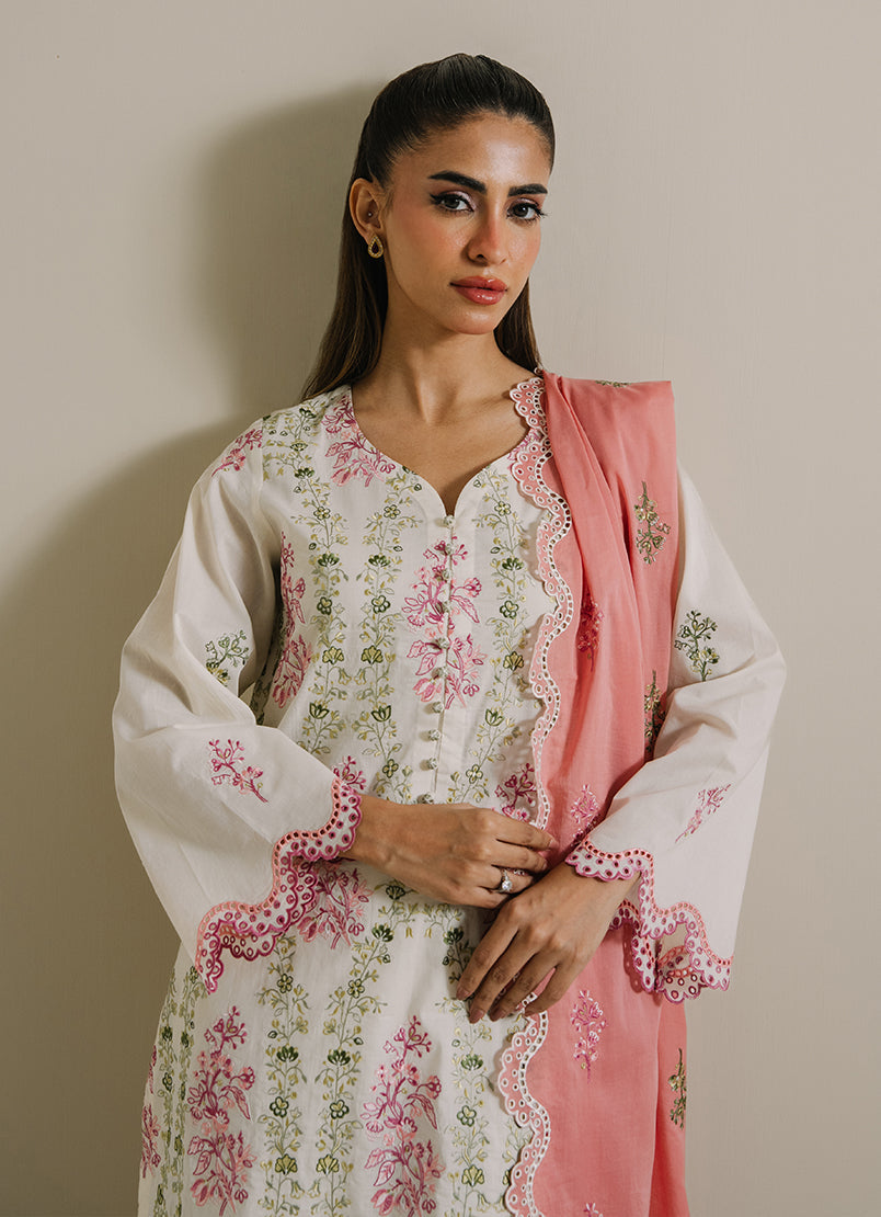 3PC Embroidered Suit
