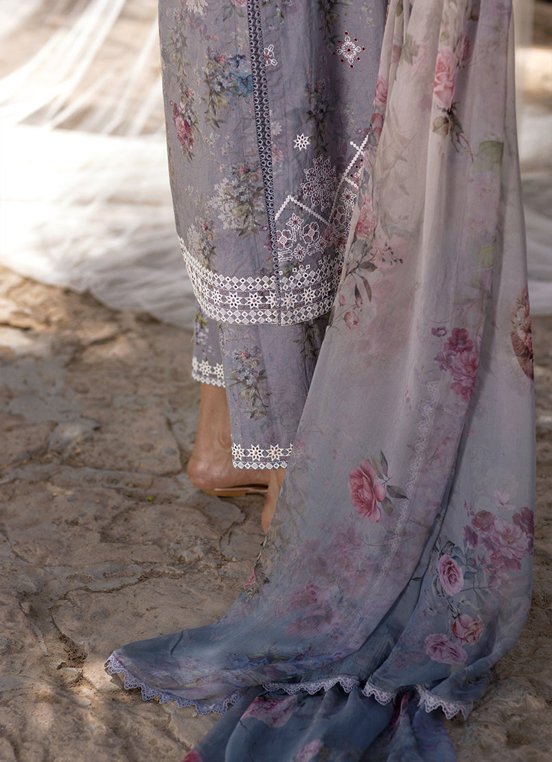 3 PC Embroidered Printed Suit