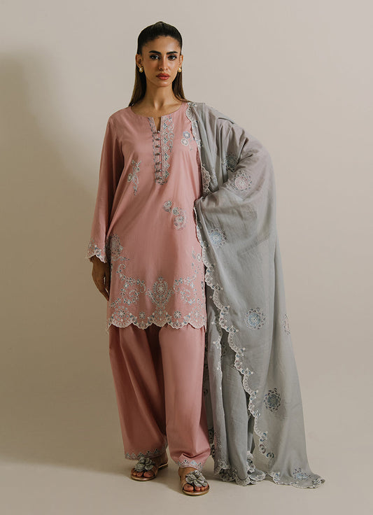 3PC Embroidered Suit
