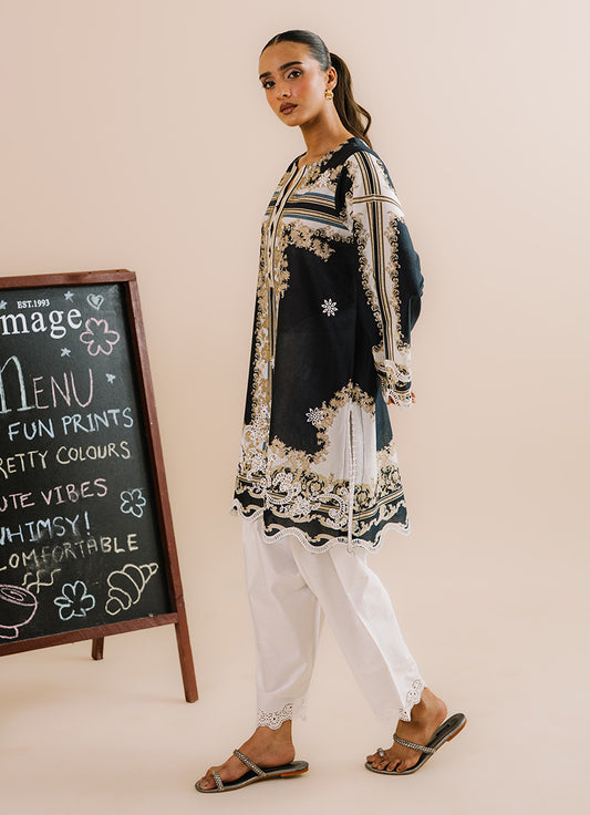 Printed Embroidered Shirt