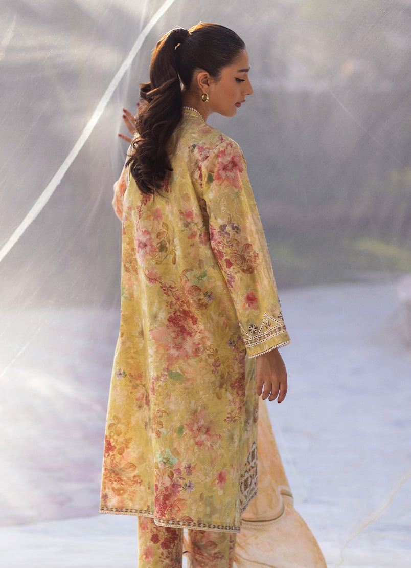 3 PC Embroidered Printed Suit